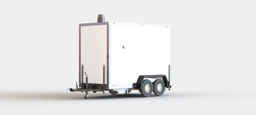 Mobile Heizzentrale in Kofferanhänger